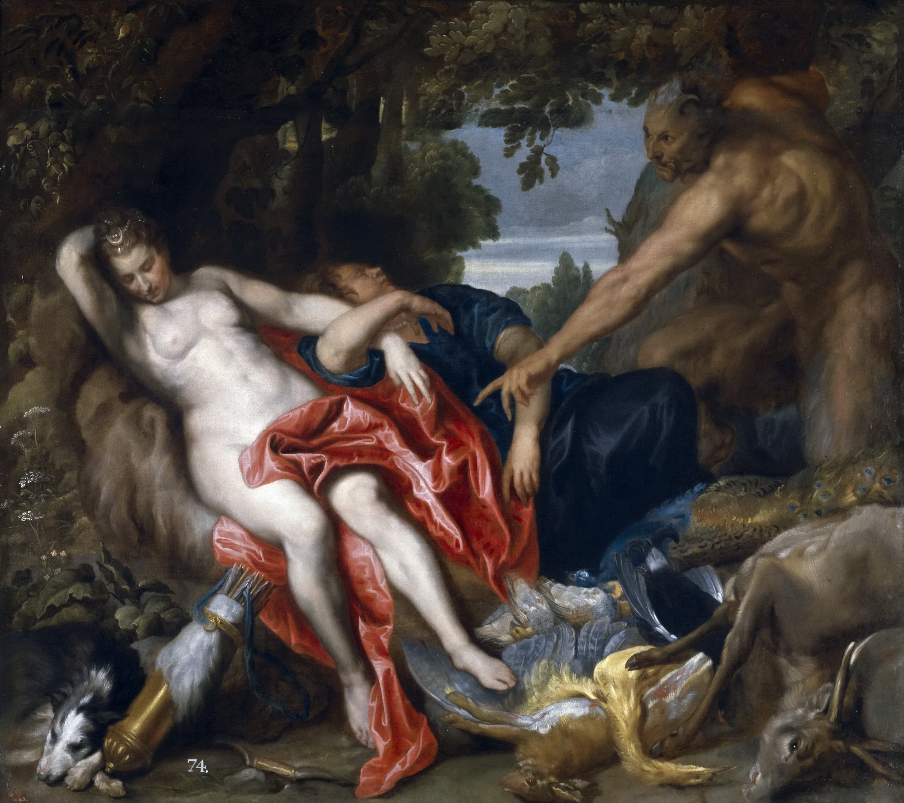 Diana and a nymph surprised by a satyr